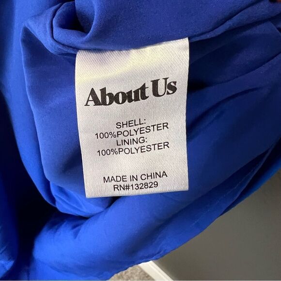 *marks* NWOT Revolve x About Us Rose Halter Dress in Cobalt | Size M - Picture 9 of 11